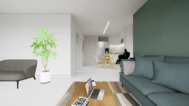 render sala modelo 3